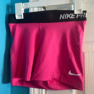 Pink Nike Compression Shorts